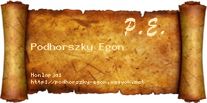 Podhorszky Egon névjegykártya
